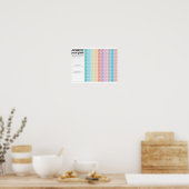 100日計画カレンダー Dデー ポスター (キッチン)