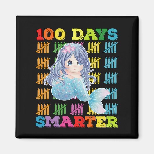 100日賢い人魚 100日目の登校日 マグネット (正面)