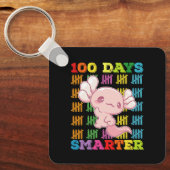 100日賢くなったウーパールーパー 100日目の登校 キーホルダー (正面)