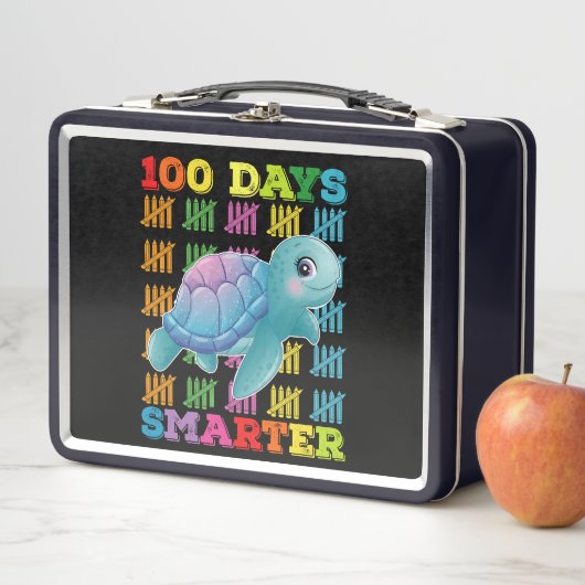 100日賢くなったカメ 100日目の登校日 メタルランチボックス (インサイチュ)