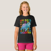 100日賢くなったカメ 100日目の登校日 Tシャツ (正面フル)