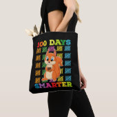 100日賢くなったリス 100日目の登校日 トートバッグ (クローズアップ)