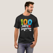 100日賢くなった先生 100日目の学校 幼稚園 Tシャツ (正面フル)