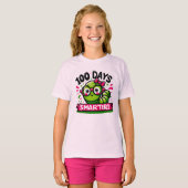 100日賢くなった女の子Tシャツ Tシャツ (正面フル)