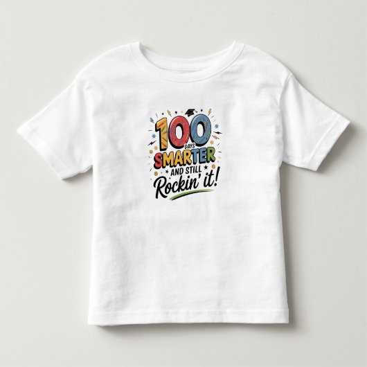 100日賢くなってもロックンロール トドラーTシャツ (正面)