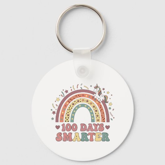 100日賢くなる女の子ユニコーン 100日目の学校 キーホルダー (正面)