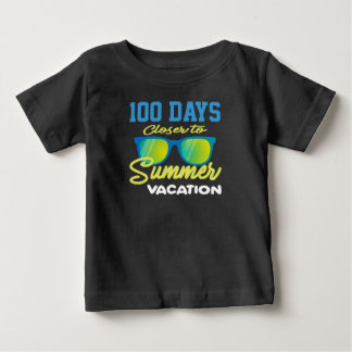 100日近い夏休みキッズTシャツ ベビーTシャツ