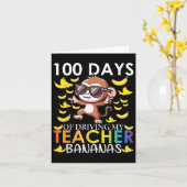 100日運転の私の先生バナナ100日 カード (黄色い花)