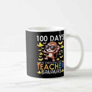 100日運転の私の先生バナナ100日 コーヒーマグカップ