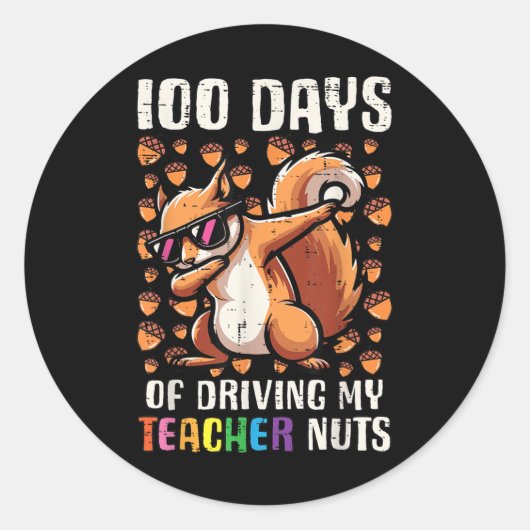 100日運転先生ナット100日学校 ラウンドシール (正面)
