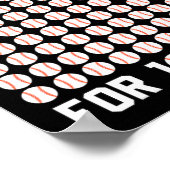 100日野球のためのボール100日の学校Gi ポスター (角)