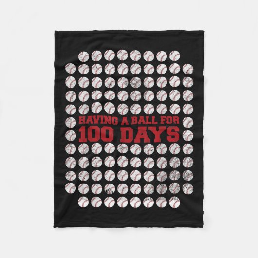 100日野球学校100日目 フリースブランケット (正面)
