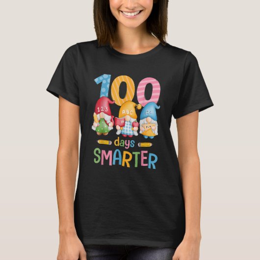 100日間で賢くなる 学校生活100日目の小人好きT Tシャツ (正面)