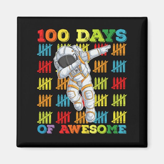 100日間のすごい宇宙飛行士 100日目の登校 マグネット (正面)