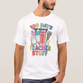 100日間の先生の仕事 カラフルな学校 Tシャツ (正面)