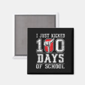 100日間の学校での空手が楽しかった!ハッピー100日! マグネット (正面/裏面)
