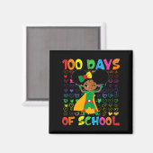 100日間の学校と黒人の歴史月間アフリカ系 マグネット (正面/裏面)