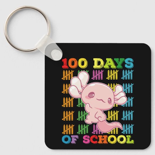 100日間の学校のウーパールーパー先生 キーホルダー (正面)