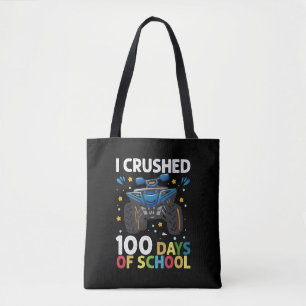 100日間の学校のモンスタートラックのボーイズを乗り越えた トートバッグ