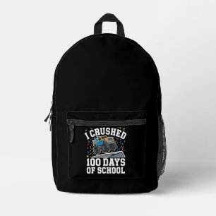100日間の学校のモンスタートラック 100日目の学校 プリントバックパック