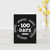 100日間の学校の先生 100日目の学校 スマ カード (黄色い花)