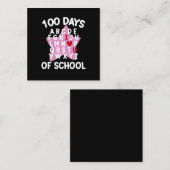 100日間の学校アルファベット100日目の先生 スクエア名刺 (正面/裏面)