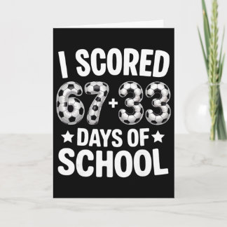 100日間の学校サッカーで6と7をスコア 67+33 日 カード