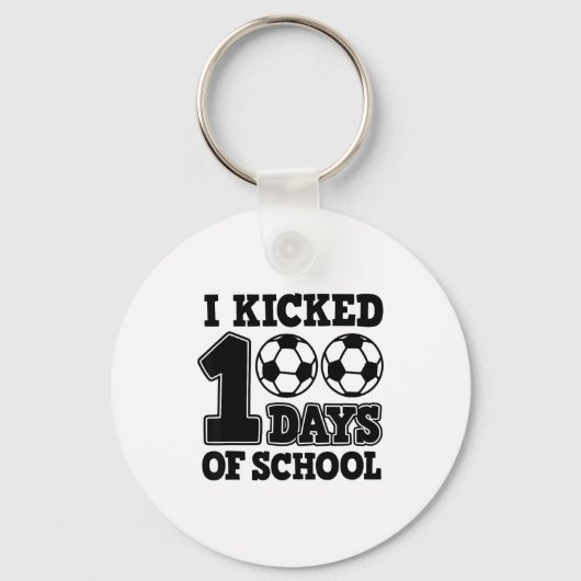 100日間の学校サッカーフットボール キーホルダー (正面)
