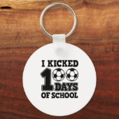 100日間の学校サッカーフットボール キーホルダー (正面)