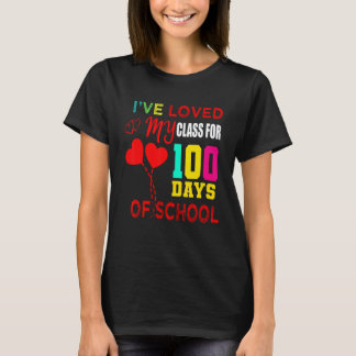 100日間の学校ハートキの私のクラスが大好き Tシャツ