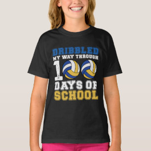 100日間の学校バレーボールでドリブルしまくった Tシャツ