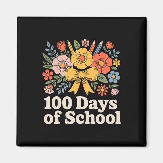 100日間の学校フラワールーム マグネット (正面)
