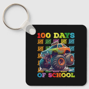 100日間の学校モンスタートラック教師生徒 キーホルダー