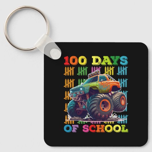 100日間の学校モンスタートラック教師生徒 キーホルダー (正面)