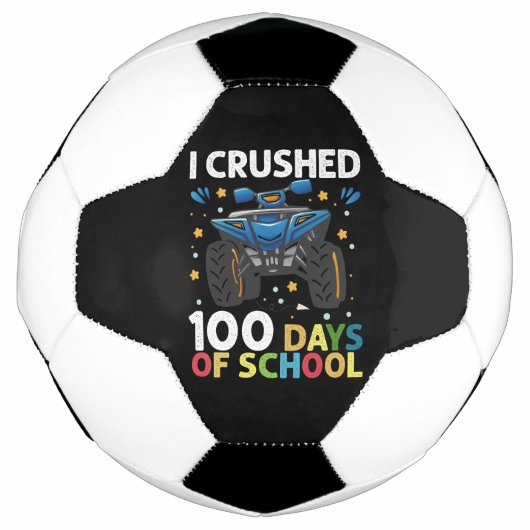 100日間の学校モンスタートラック男子を乗り越えた サッカーボール (正面)