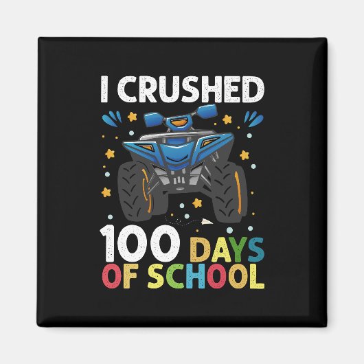 100日間の学校モンスタートラック男子を乗り越えた マグネット (正面)