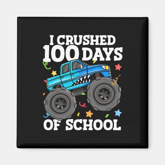100日間の学校モンスタートラック 100日目の学校 マグネット (正面)