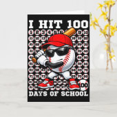 100日間の学校レトロ野球スポーツ少年Tシャツ カード (黄色い花)