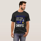 100日間の学校ロケットをぶっ飛ばしてきた Tシャツ (正面フル)