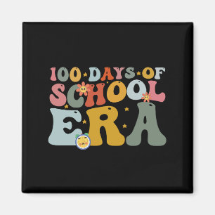 100日間の学校時代のグルーヴィーな先生と子供たち マグネット