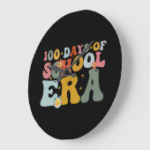 100日間の学校時代グルービー先生キッズ ラージ壁時計 (傾斜)