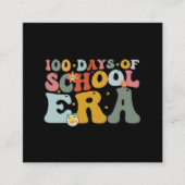 100日間の学校時代グルーヴィー先生キッズ スクエア名刺 (正面)