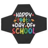 100日間の学校生活おめでとう先生と生徒 サッカーボール (フラット)