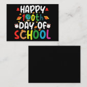 100日間の学校生活おめでとう先生生徒 ノートカード (正面/裏面)