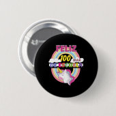 100日間の学校生活おめでとう 100日の学校生活おめでとう 缶バッジ (正面&裏面)