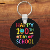 100日間の学校生活おめでとう 100日の学校生活を教える キーホルダー (正面)