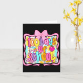 100日間の学校生活がプリッピー 100日目の学校生活 学校の先生 女の子 カード (黄色い花)