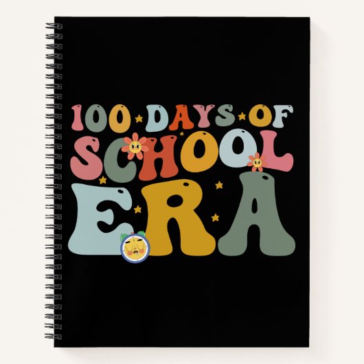100日間の学校生活が楽しい教師と子供たち ノートブック (正面)