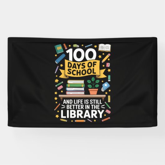 100日間の学校生活もまだまだ楽しい 横断幕 (横)