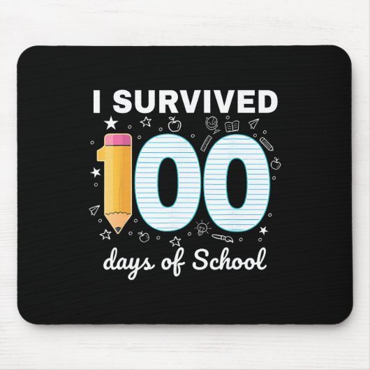 100日間の学校生活をやり遂げた 生徒 先生 10 マウスパッド (正面)